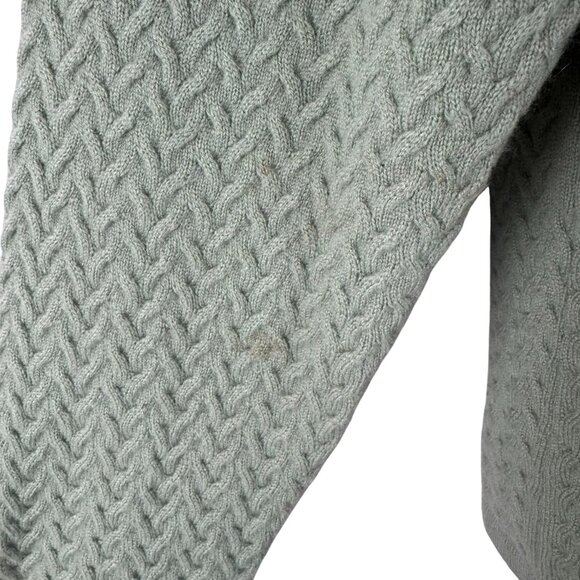 Charter Club 2 Ply Cashmere Sweater Womens Large Textured Weave Green FS-1350 - Picture 9 of 16